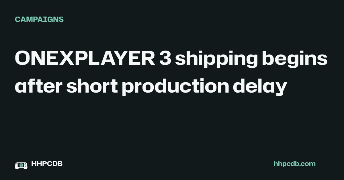 ONEXPLAYER 3 shipping begins after short production delay on Handheld PC Database